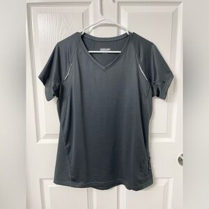 Kirkland Signature Womens Activewear Running T-Shirt L Charcoal Quick Dry